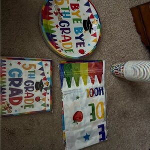 5th Grade Graduation Party Supplies Set - Multicolor